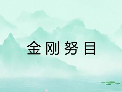 金刚努目 金刚努目