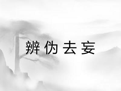 辨伪去妄 辨伪去妄