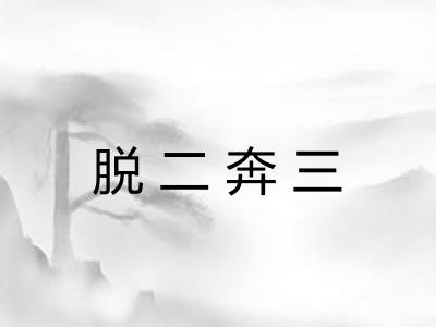 脱二奔三