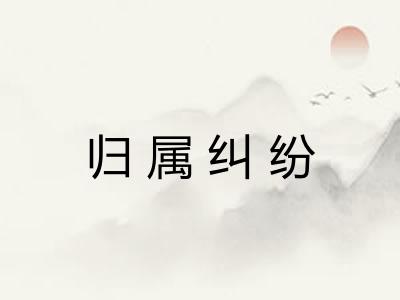 归属纠纷 归属纠纷