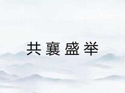 共襄盛举 共襄盛举