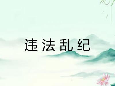 违法乱纪
