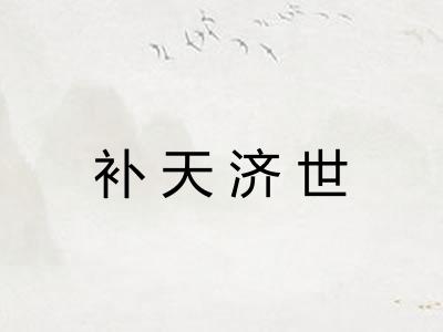 补天济世 补天济世