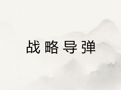 战略导弹 战略导弹