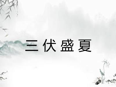 三伏盛夏 三伏盛夏