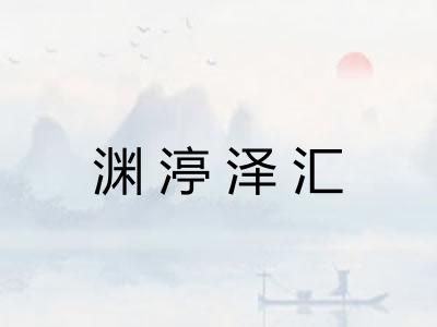 渊渟泽汇 渊渟泽汇