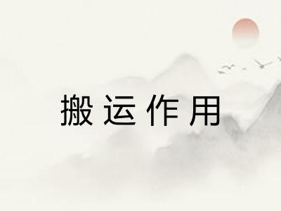 搬运作用 搬运作用