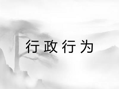 行政行为