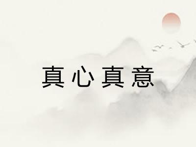 真心真意 真心真意