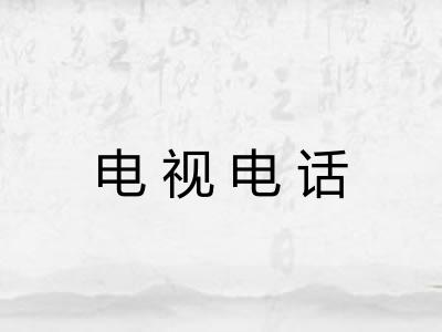电视电话 电视电话