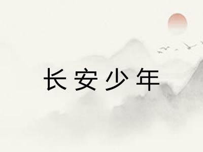 长安少年 长安少年