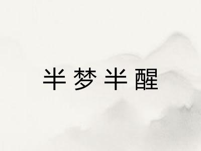 半梦半醒
