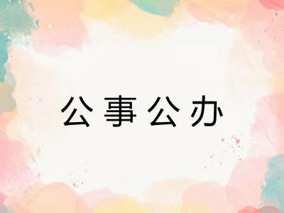 公事公办
