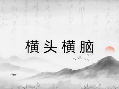 横头横脑 横头横脑