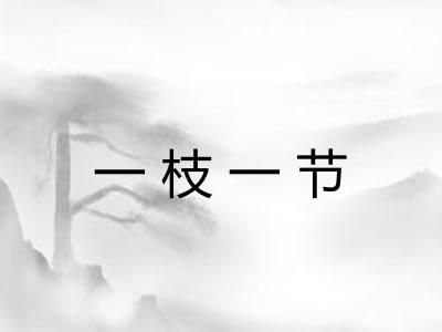 一枝一节 一枝一节