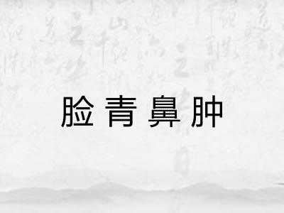 脸青鼻肿 脸青鼻肿