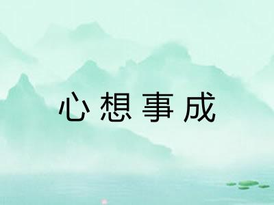 心想事成 心想事成