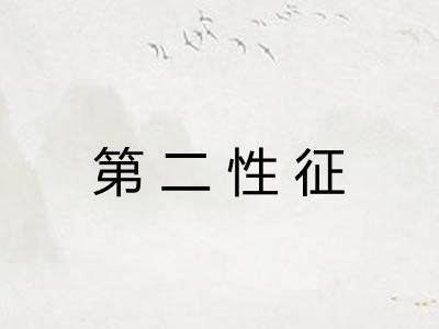 第二性征 第二性征