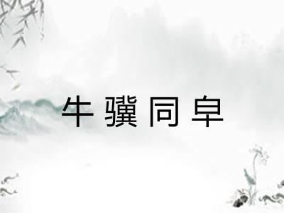 牛骥同皁 牛骥同皁