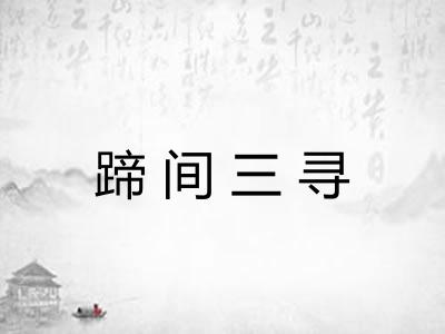 蹄间三寻