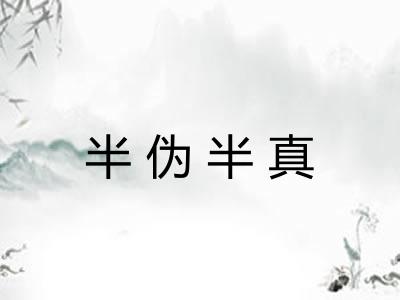 半伪半真 半伪半真