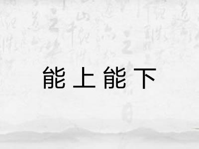 能上能下