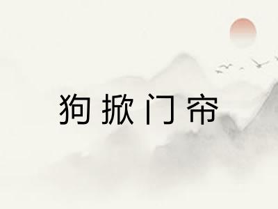 狗掀门帘 狗掀门帘