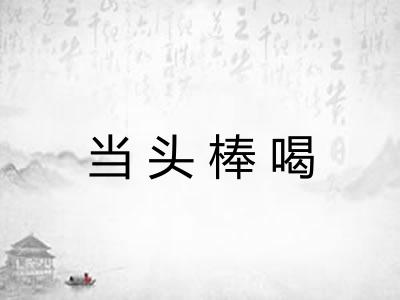 当头棒喝 当头棒喝