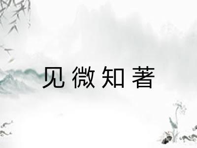 见微知著 见微知著