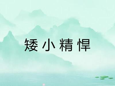 矮小精悍 矮小精悍