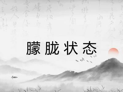 朦胧状态 朦胧状态