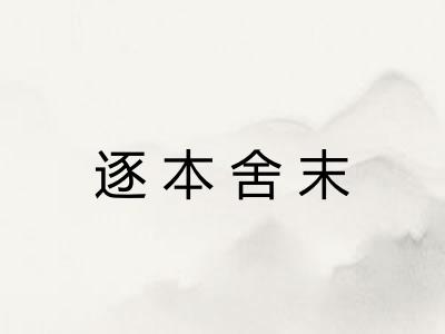 逐本舍末