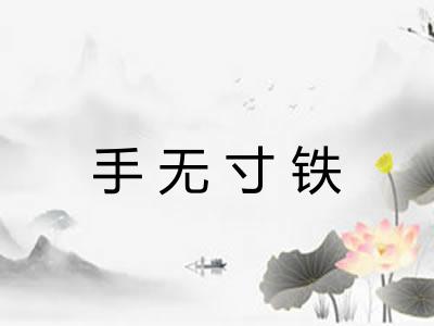 手无寸铁 手无寸铁