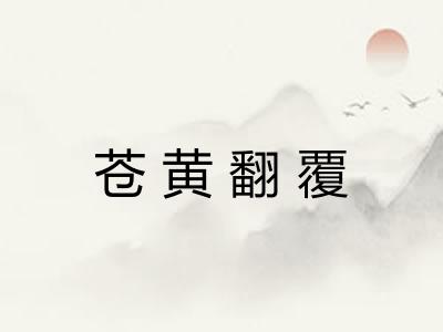 苍黄翻覆 苍黄翻覆