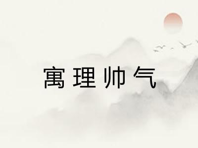 寓理帅气 寓理帅气