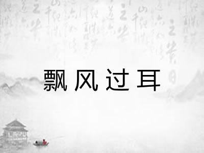 飘风过耳