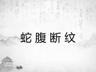 蛇腹断纹 蛇腹断纹