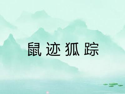 鼠迹狐踪 鼠迹狐踪