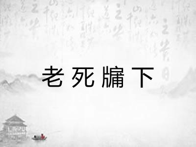 老死牖下