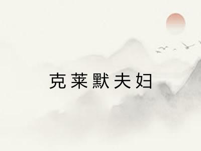 克莱默夫妇 克莱默夫妇