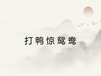 打鸭惊鸳鸯