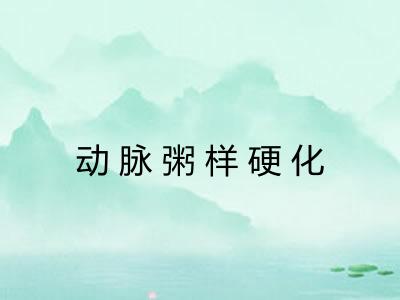 动脉粥样硬化 动脉粥样硬化