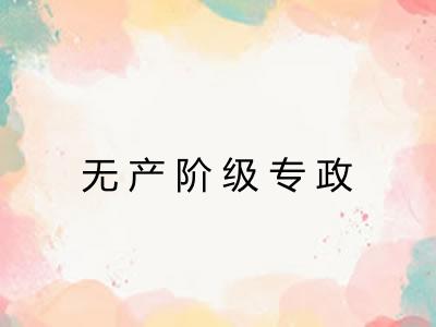 无产阶级专政 无产阶级专政