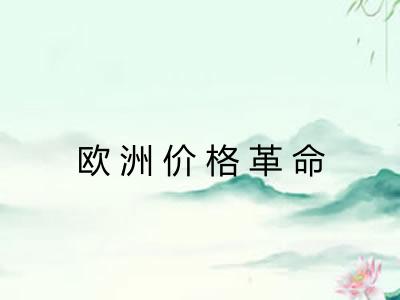 欧洲价格革命 欧洲价格革命