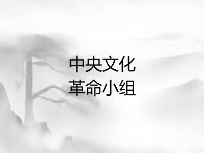 中央文化革命小组 中央文化革命小组