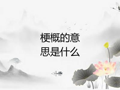 梗概的意思是什么